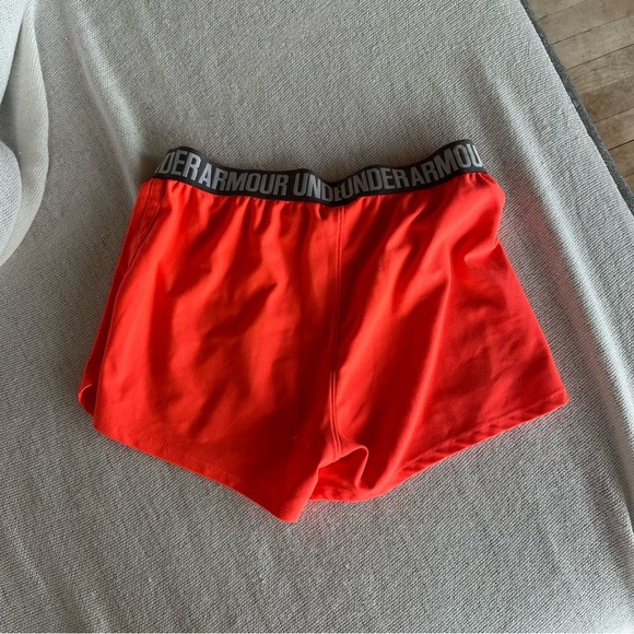 Under Armour Red and Black Athletic Shorts - Picture 3 of 5